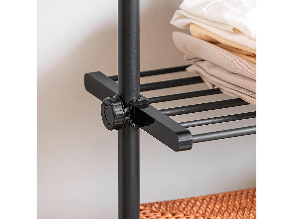 Télescopique Porte-vêtements Système De Penderie Télescopique L (52-80) X H (233-300) Cm, Kls07-sch