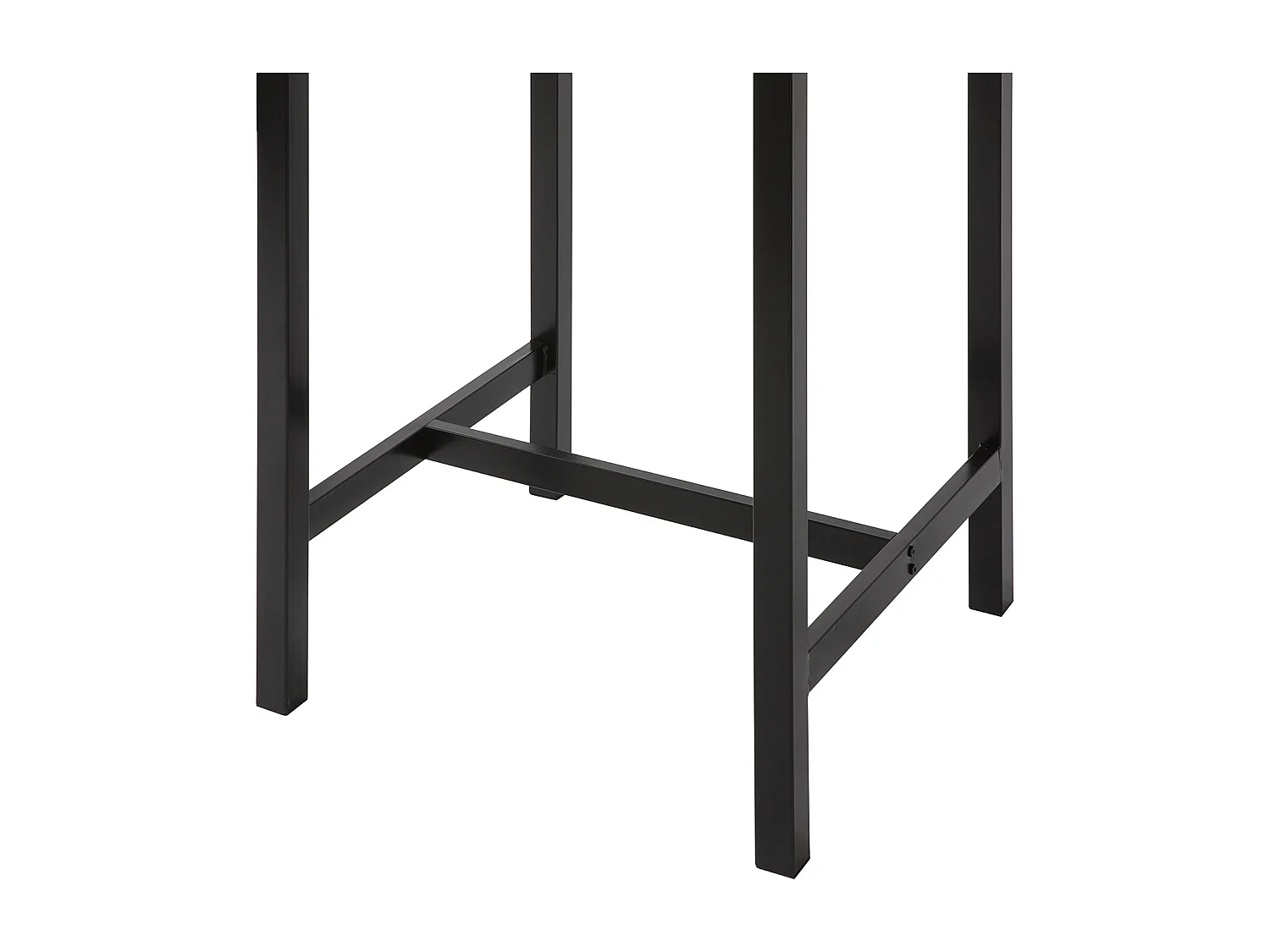 Table De Bar Carrée Table De Salle À Manger Plateau En Verre Pieds En Acier Robuste Noir, Ogt38-sch