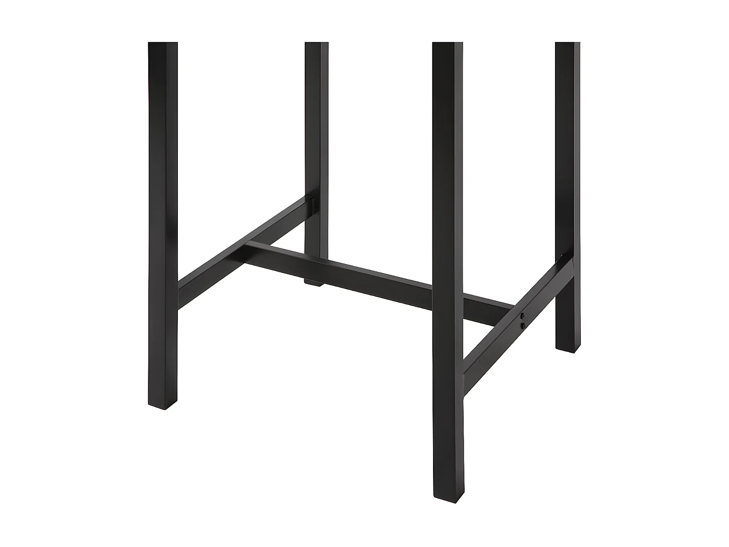 Table De Bar Carrée Table De Salle À Manger Plateau En Verre Pieds En Acier Robuste Noir, Ogt38-sch