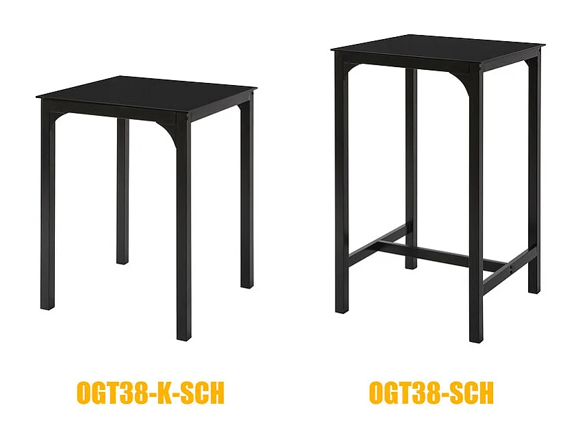 SoBuy Tavolo Quadrato Tavolo da Pranzo Tavolo da Cucina Tavolo Bar L60*P60*A75cm OGT38-K-SCH