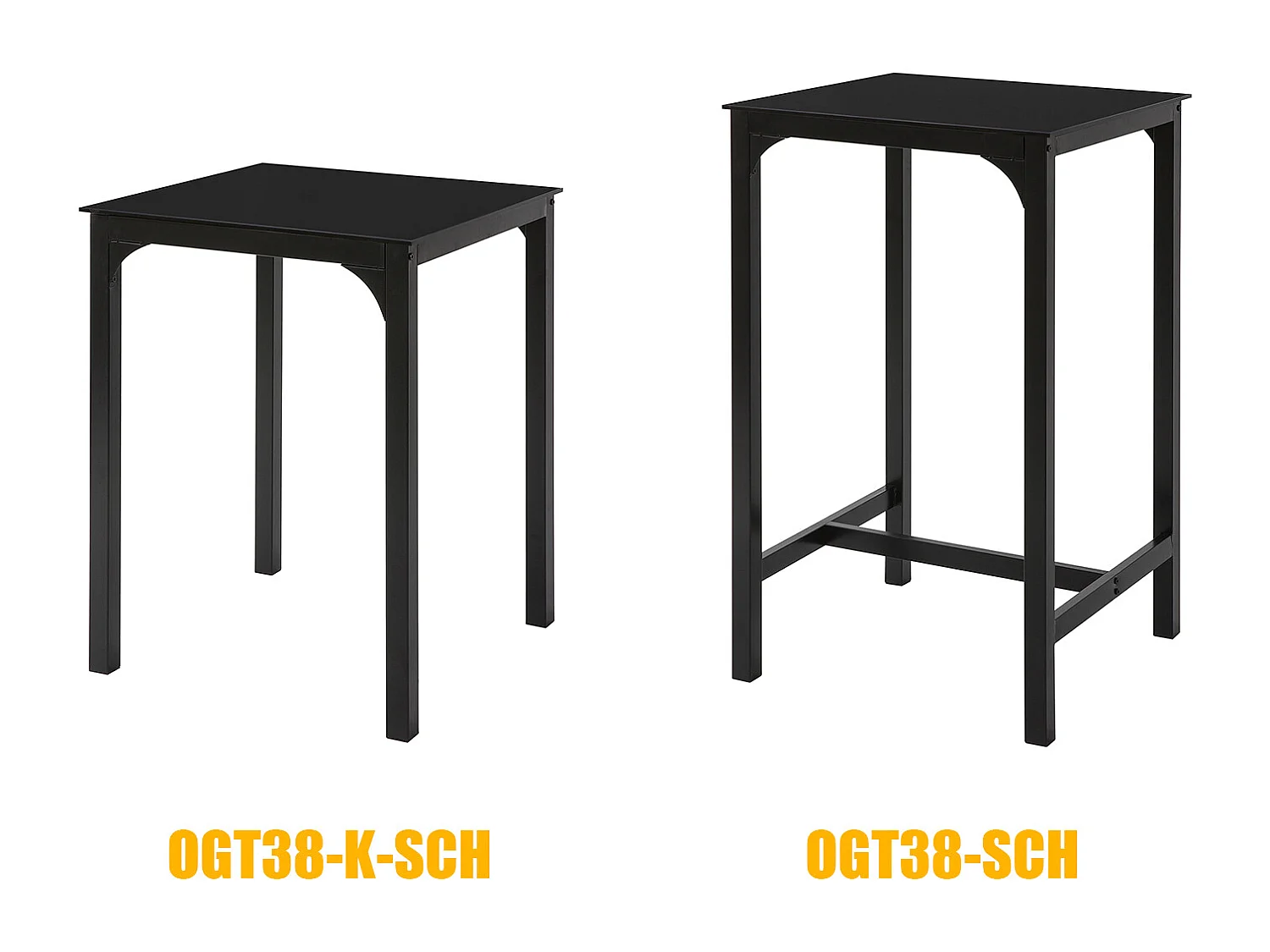 SoBuy Tavolo Quadrato Tavolo da Pranzo Tavolo da Cucina Tavolo Bar L60*P60*A75cm OGT38-K-SCH