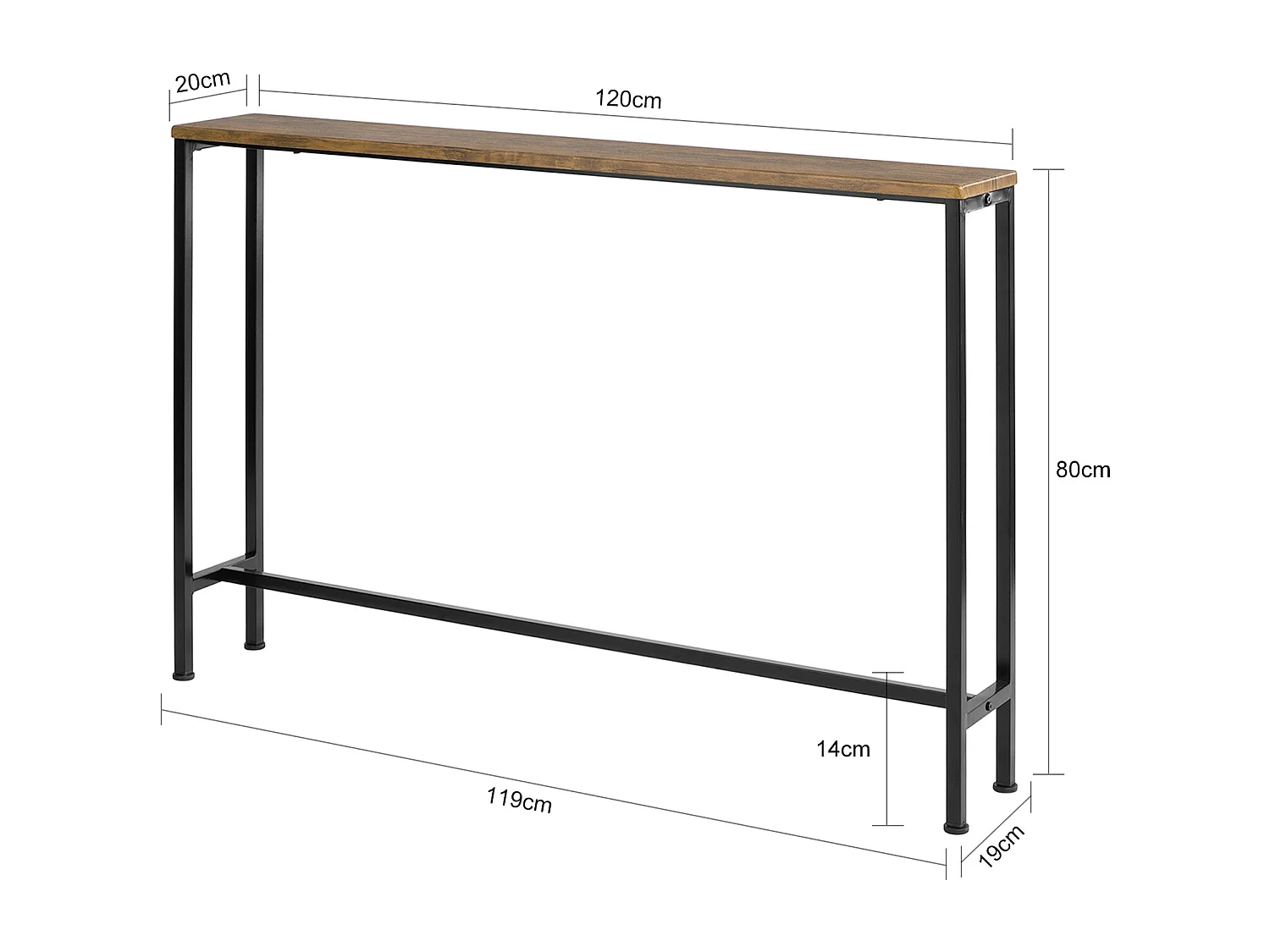 SoBuy Complexo de console, consola, Consola de entrada FSB19-XL-N