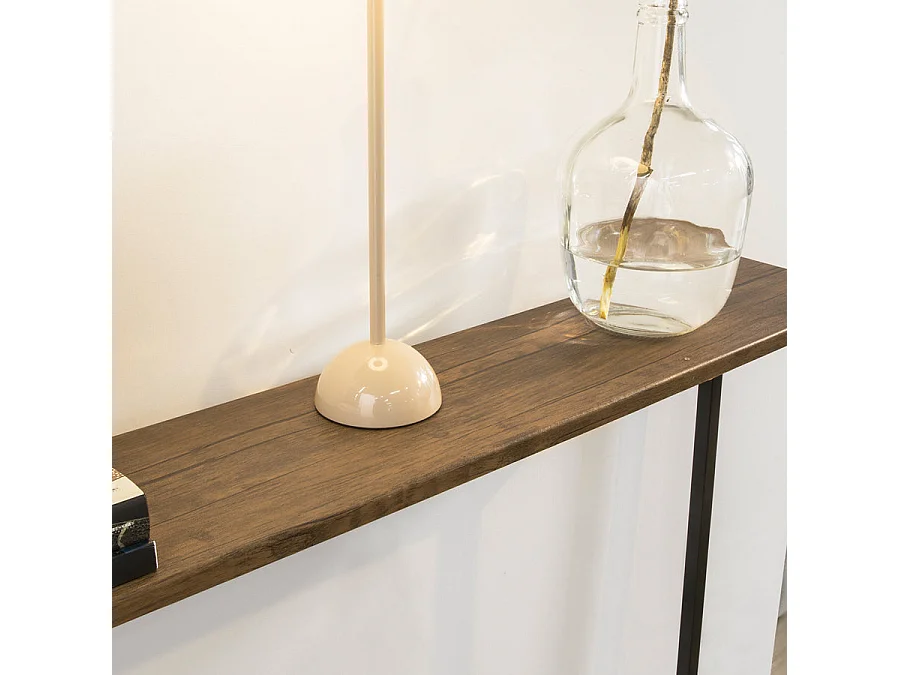 FSB19-XL-N Table Console Table d'appoint Bout de canapé  Cadre et 4 Pieds en Fer