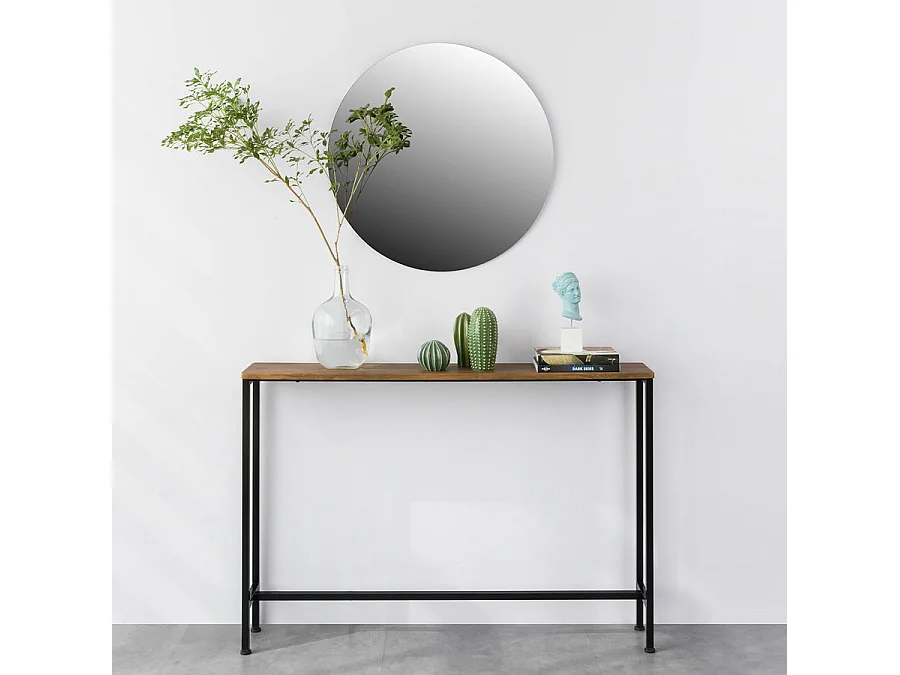 FSB19-XL-N Table Console Table d'appoint Bout de canapé  Cadre et 4 Pieds en Fer