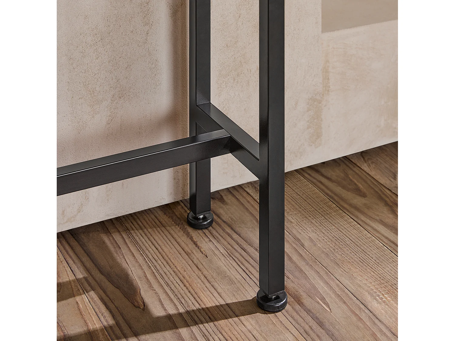 FSB19-XL-N Table Console Table d'appoint Bout de canapé  Cadre et 4 Pieds en Fer