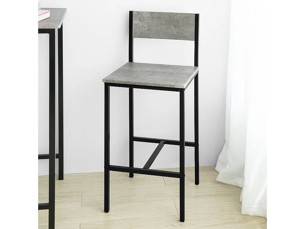 Ensemble Table De Bar + 2 Chaises -pieds,ogt27-hg
