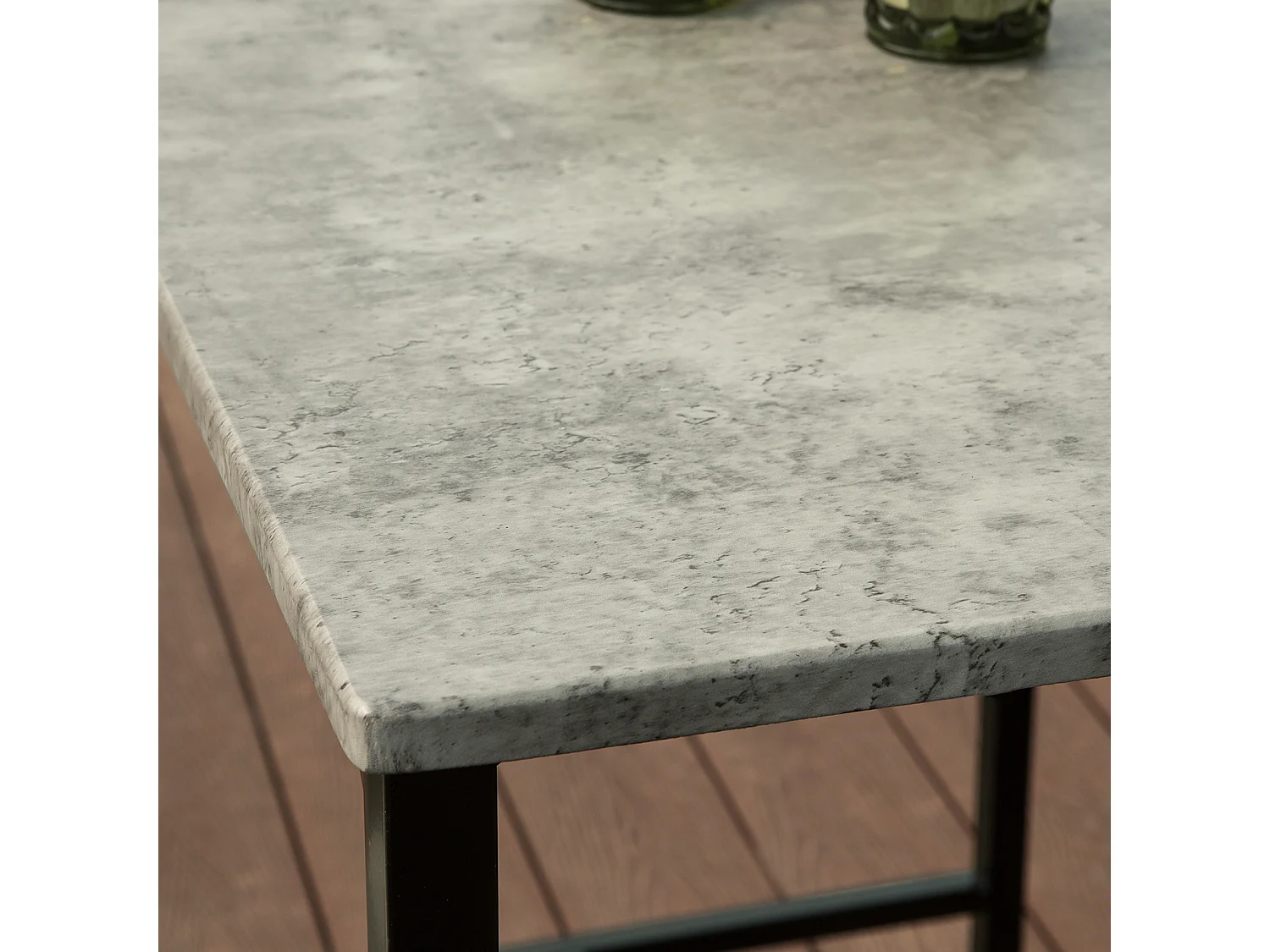 Set de 1 Table + 4 Tabourets Ensemble Table de Bar + 4 tabourets avec Repose-Pieds, OGT11-HG