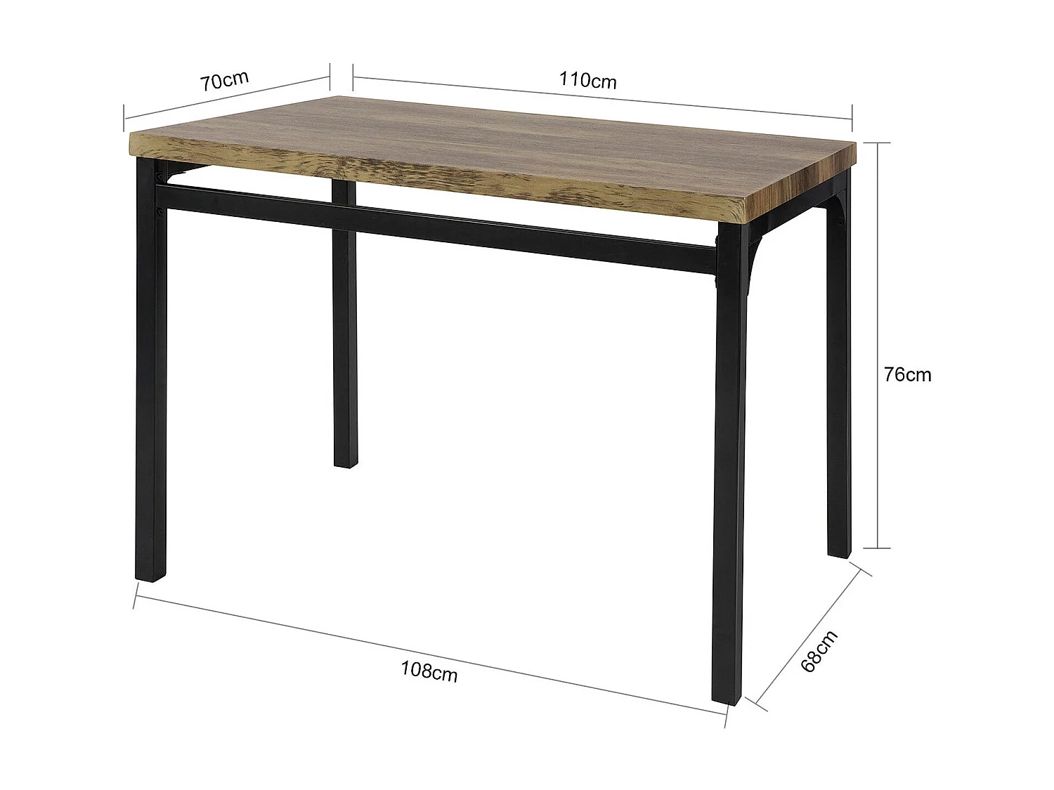 Set de 1 Mesa y 4 Sillas de Restaurante Sala Cocina Comedor OGT28-N+FST72x4 SoBuy ES