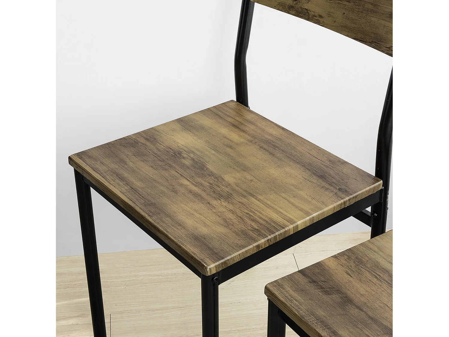 Set de 1 Mesa y 4 Sillas de Restaurante Sala Cocina Comedor OGT28-N+FST72x4 SoBuy ES