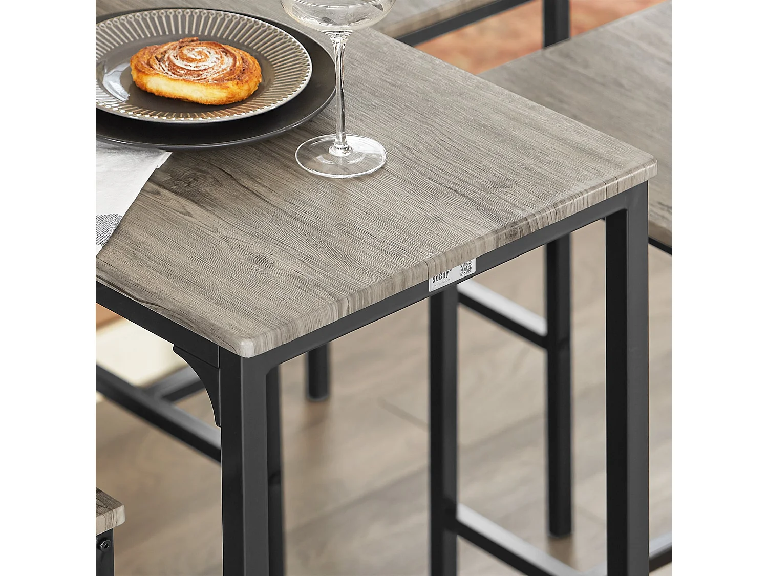 Set De 1 Table + 4 Chaises Ensemble Table De Bar,  Ogt14-n