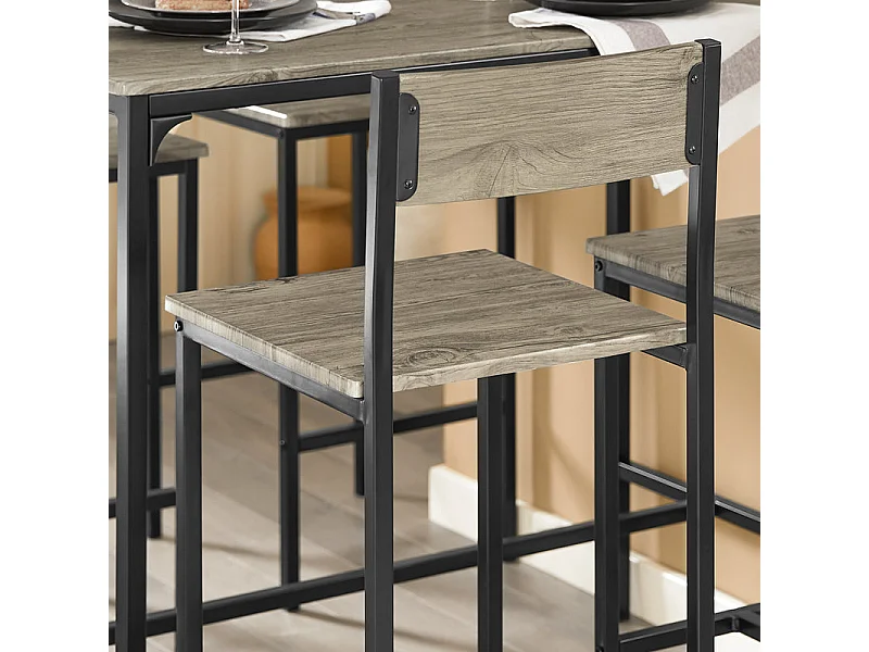 Set De 1 Table + 4 Chaises Ensemble Table De Bar,  Ogt14-n