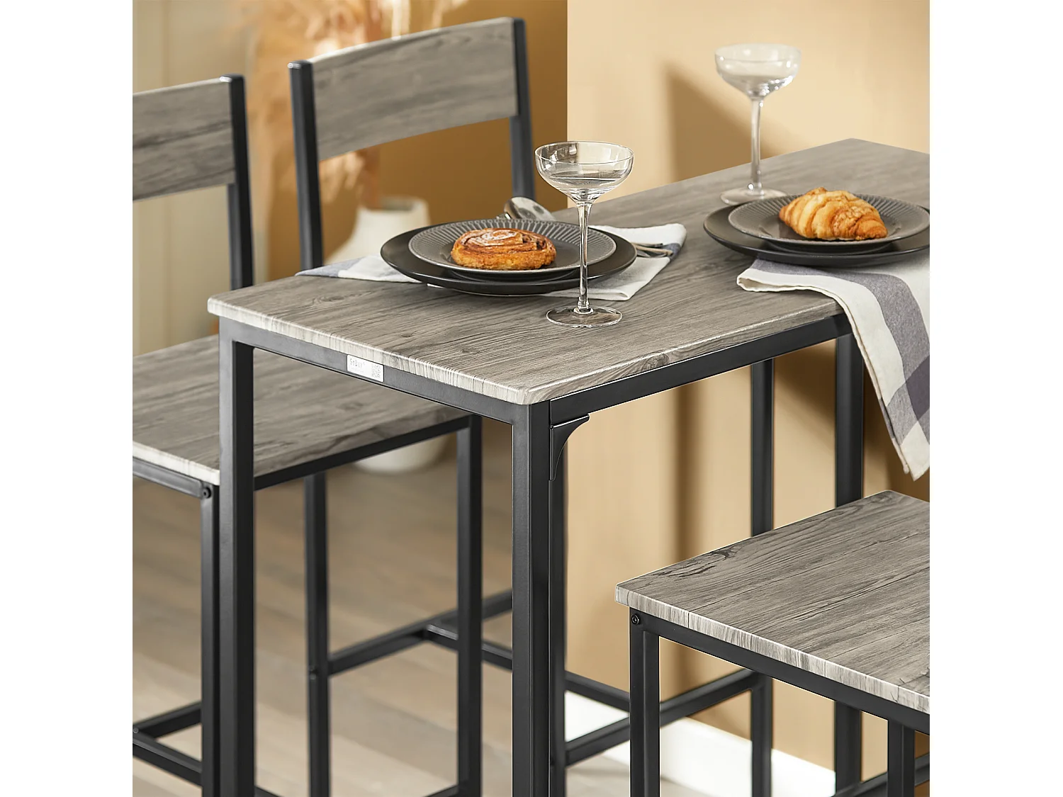 Set De 1 Table + 4 Chaises Ensemble Table De Bar,  Ogt14-n