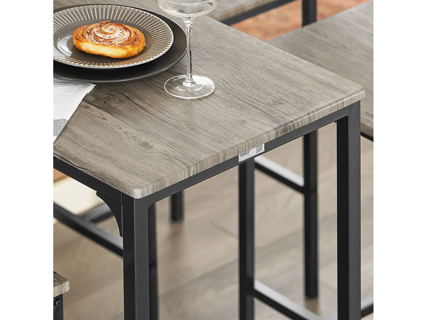 Set De 1 Table + 4 Chaises Ensemble Table De Bar,  Ogt14-n