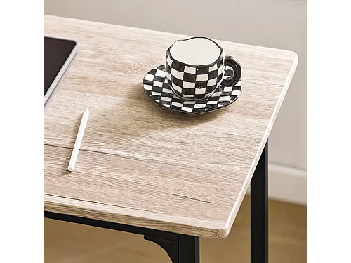 Set de 1 Table + 2 Tabourets avec repose-pieds Table Mange-debout Table haute cuisine, OGT10-N