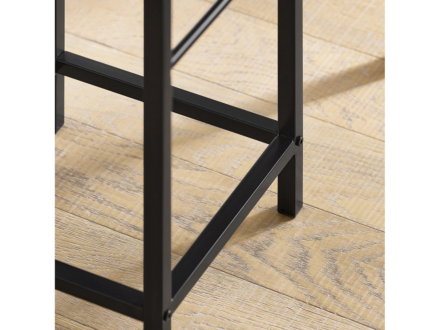 Set de 1 Table + 2 Tabourets avec repose-pieds Table Mange-debout Table haute cuisine, OGT10-N