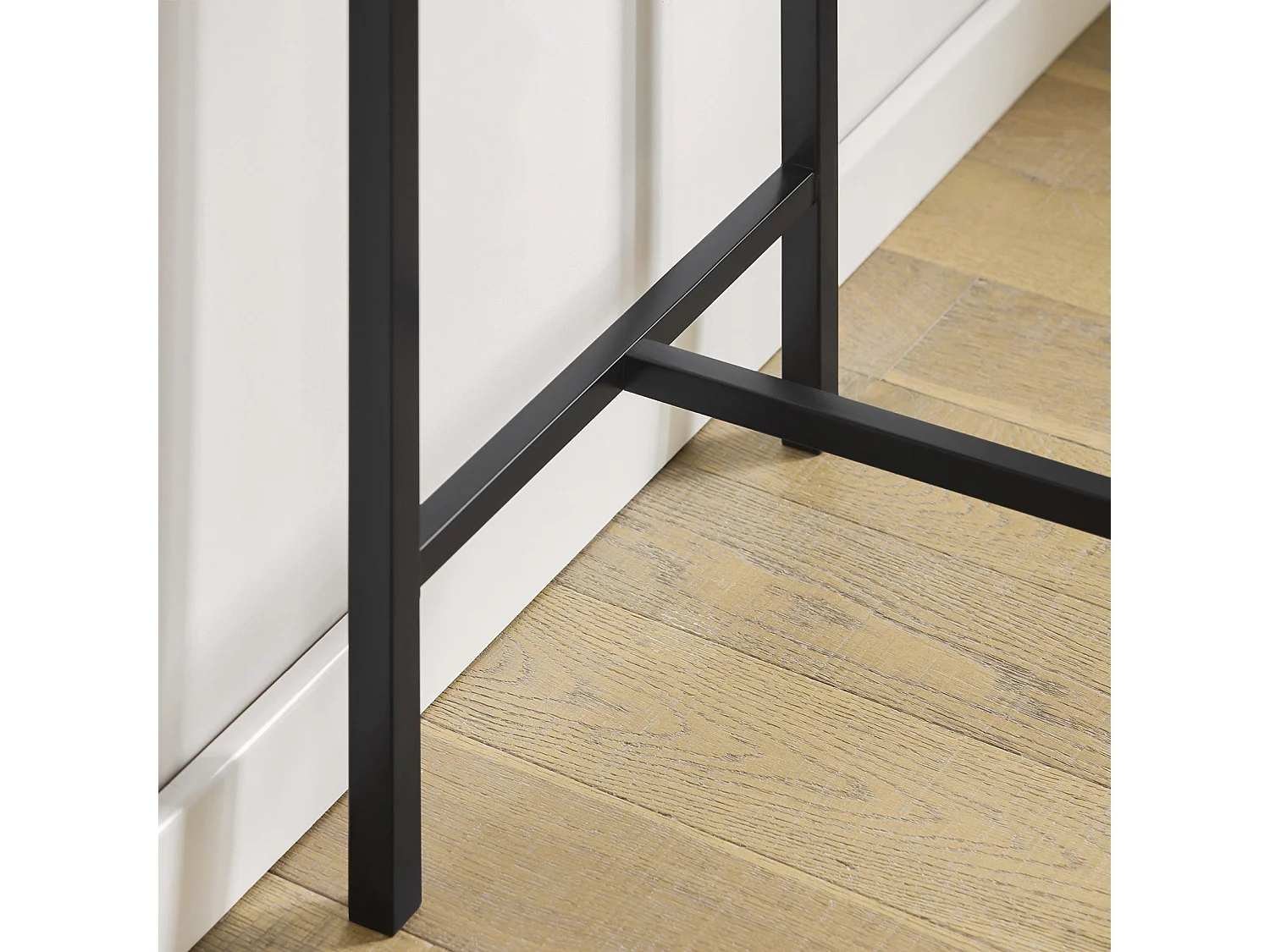 Set de 1 Table + 2 Tabourets avec repose-pieds Table Mange-debout Table haute cuisine, OGT10-N