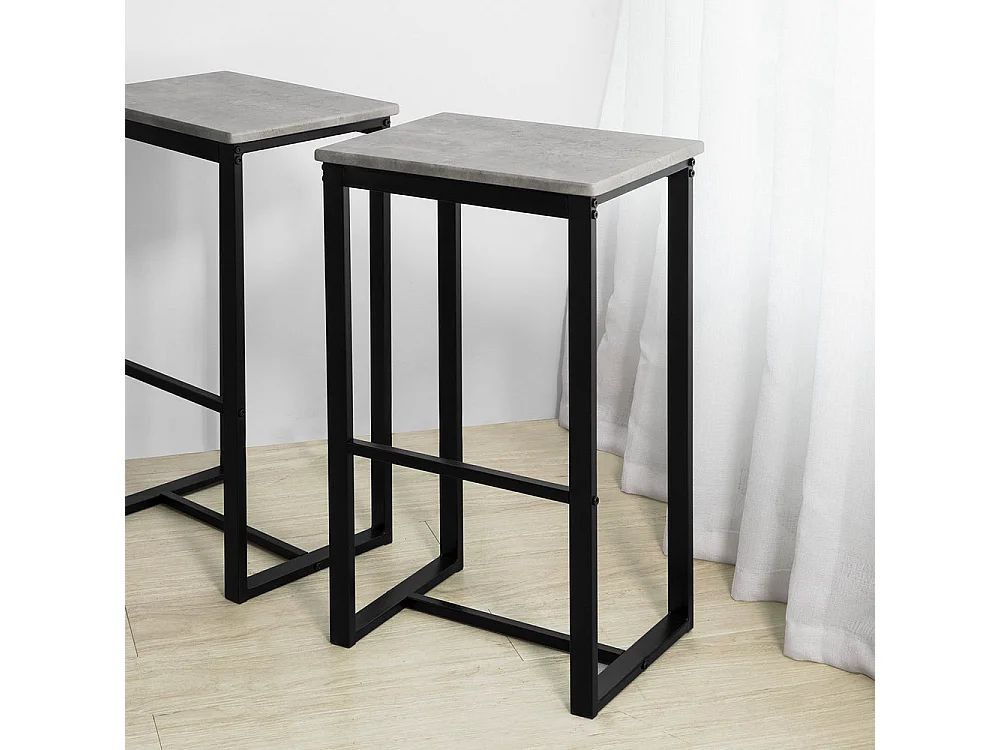 Set Mesa Alta de Bar y 4 Taburetes Muebles Bar Comedor OGT15-HG SoBuy ES