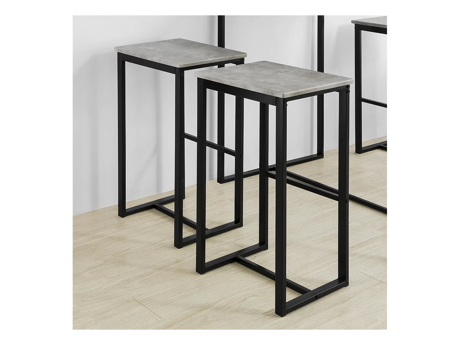 Set Mesa Alta de Bar y 4 Taburetes Muebles Bar Comedor OGT15-HG SoBuy ES