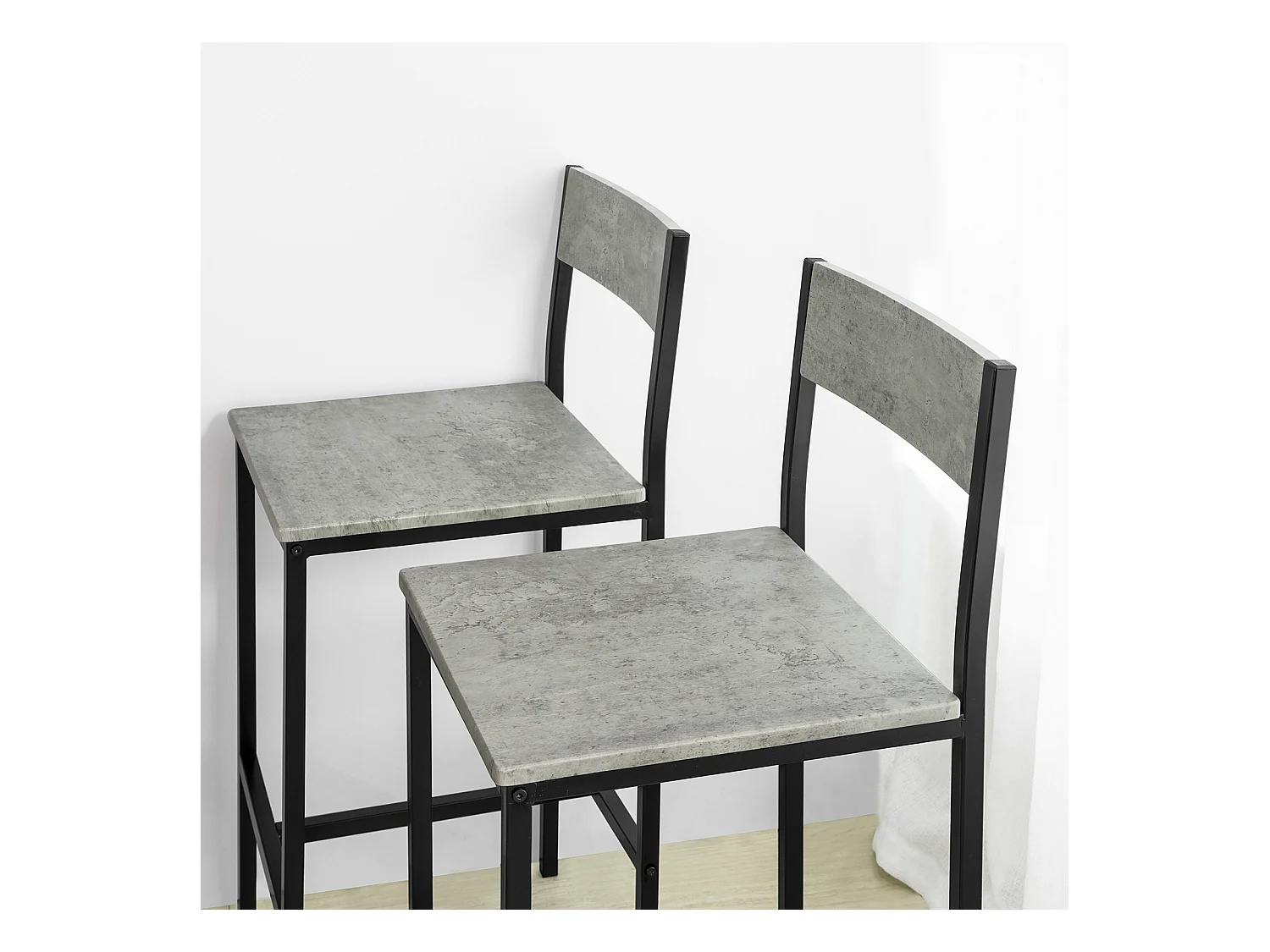 SoBuy Set 5 Pezzi Tavolo con 4 sedie Alto, Set di mobili da Balcone,OGT14-HG