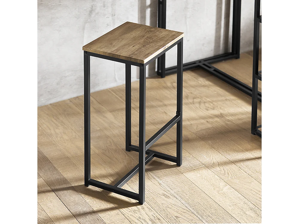 Ensemble Table De Bar + Chaises De Bar Table De Bistrot Table Mange-debout, Ogt43-f