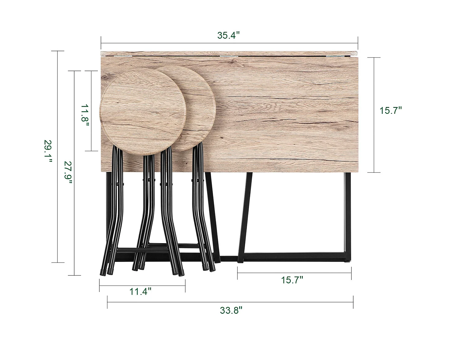 Set De 1 Table + 2 Chaises Table À Manger Table De Cuisine Table De Balcon, Ogt18-n