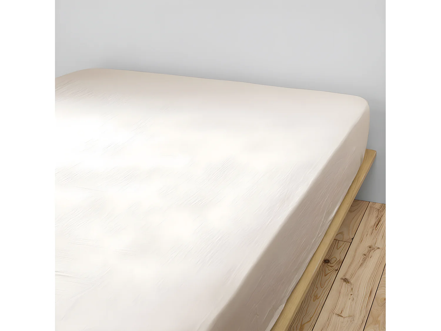 OUREA - Drap Housse 180x200cm Gaze de Coton Pampa