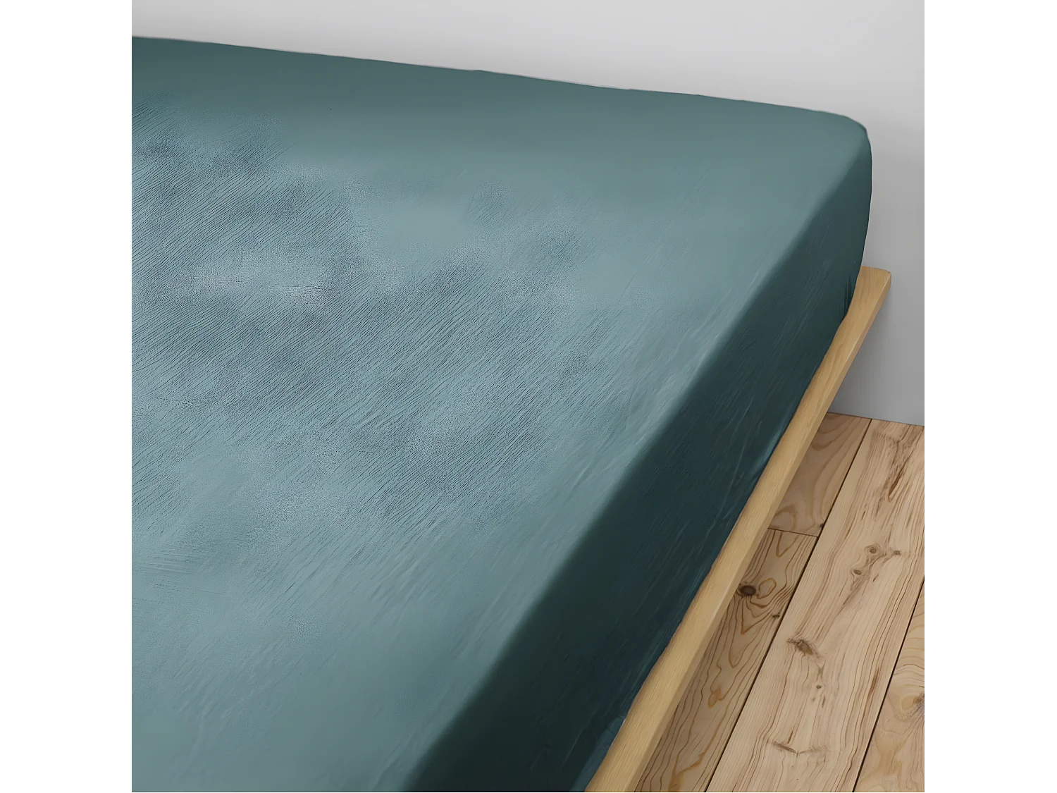 OUREA - Drap Housse 160x200cm Gaze de Coton Canard