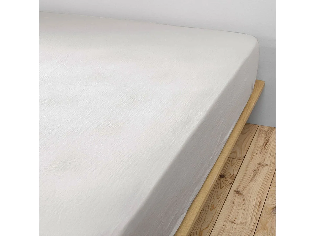 OUREA - Drap Housse 90x190cm Gaze de Coton Nuage