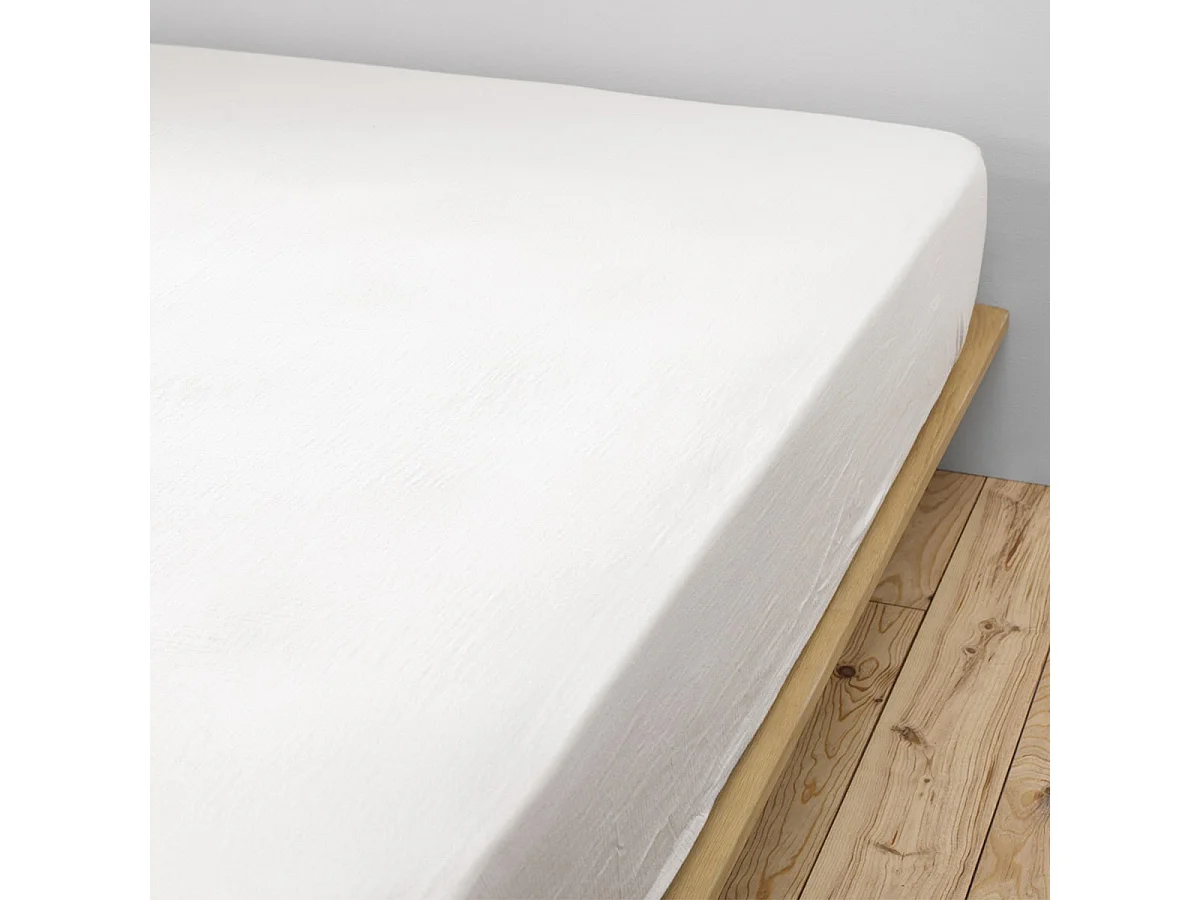 OUREA - Drap Housse 90x190cm Gaze de Coton Chantilly