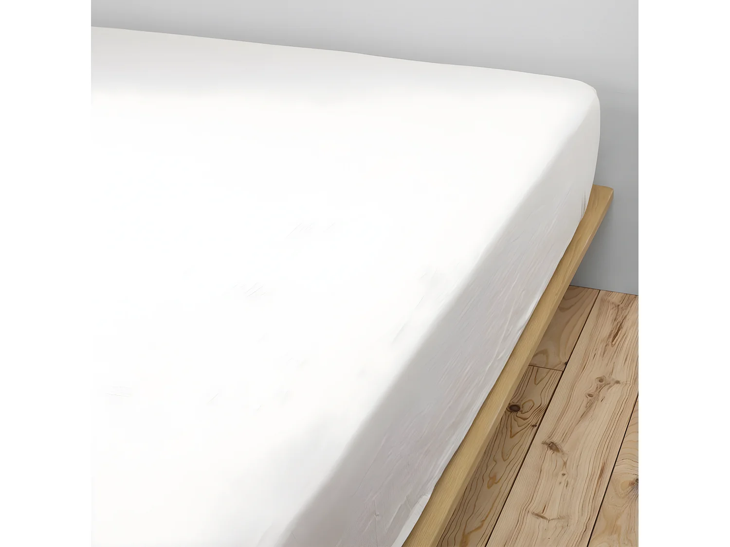 OUREA - Drap Housse 160x200cm Gaze de Coton Chantilly