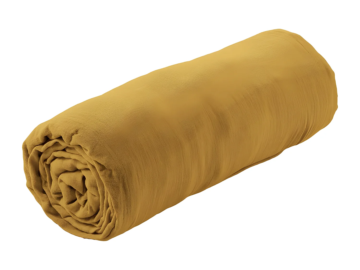 OUREA - Drap Housse 160x200cm Gaze de Coton Safran