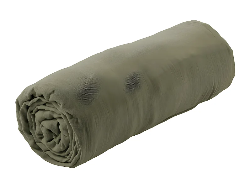 OUREA - Drap Housse 160x200cm Gaze de Coton Romarin