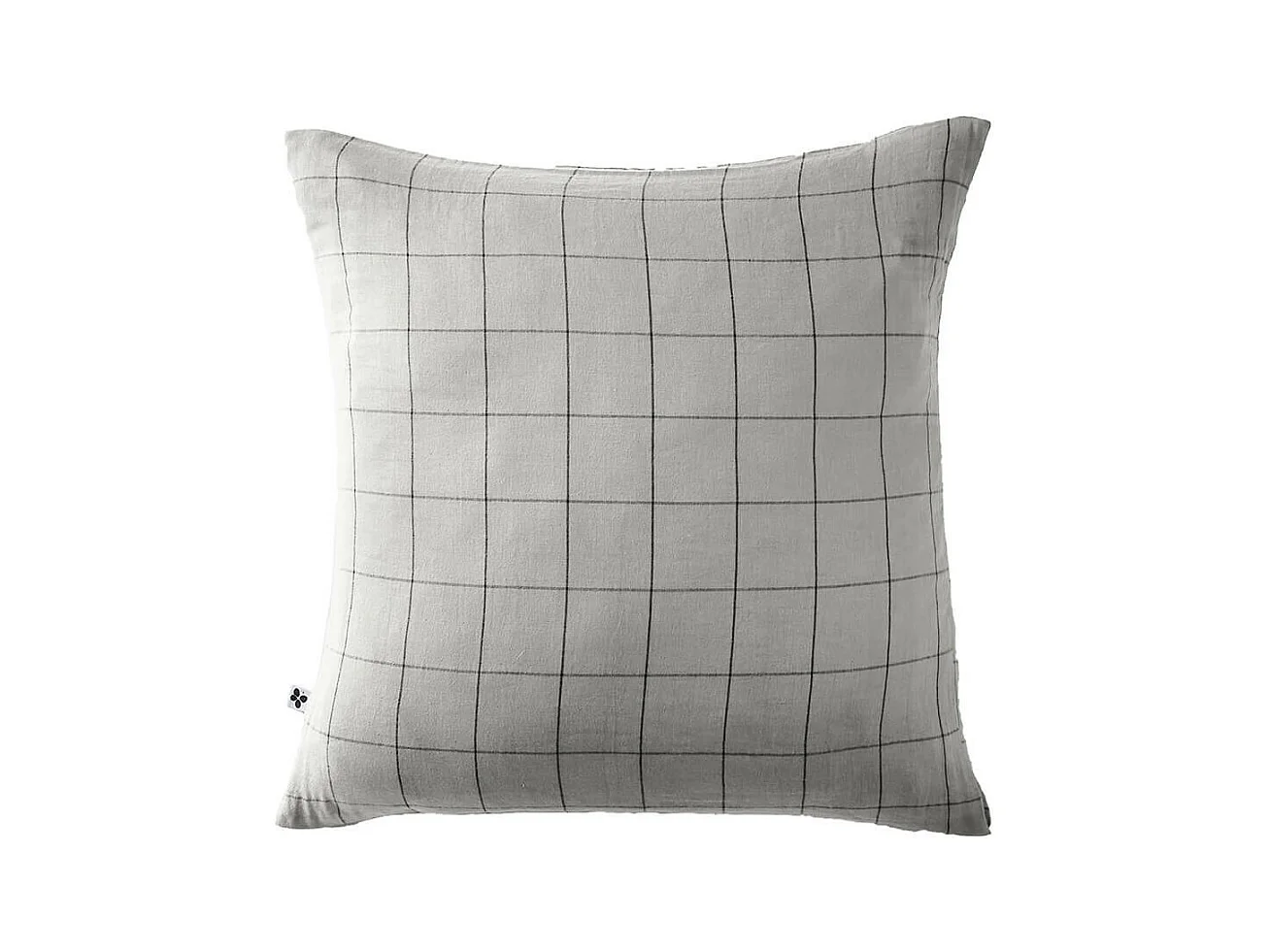 OUREA MOTIF - Taie d'Oreiller 60x60cm Gaze de Coton Nuage à Grands Carreaux