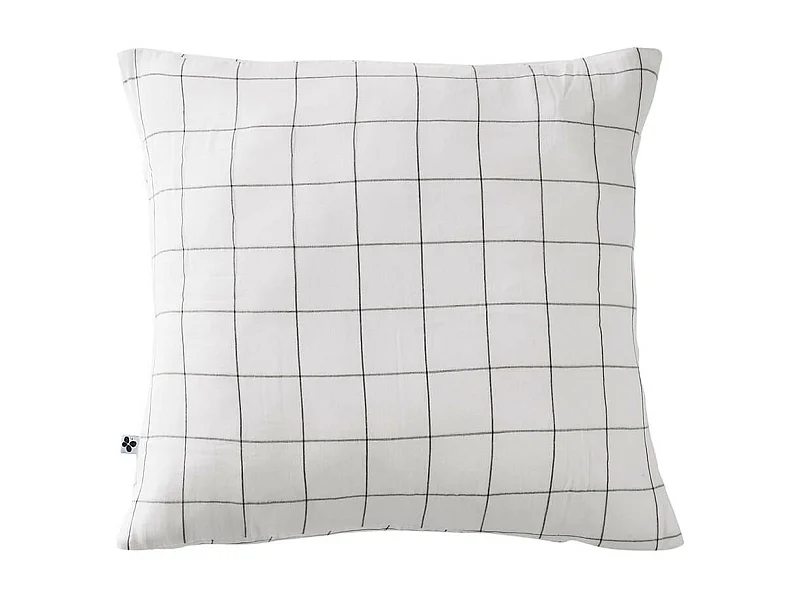 OUREA MOTIF - Taie d'Oreiller 60x60cm Gaze de Coton Chantilly à Grands Carreaux