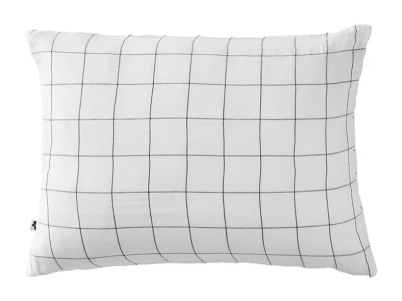 OUREA MOTIF - Taie d'Oreiller 50x70cm Gaze de Coton Chantilly à Grands Carreaux