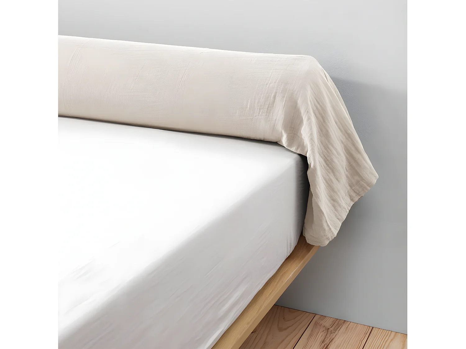 OUREA - Taie de Traversin 43x185cm Gaze de Coton Pampa