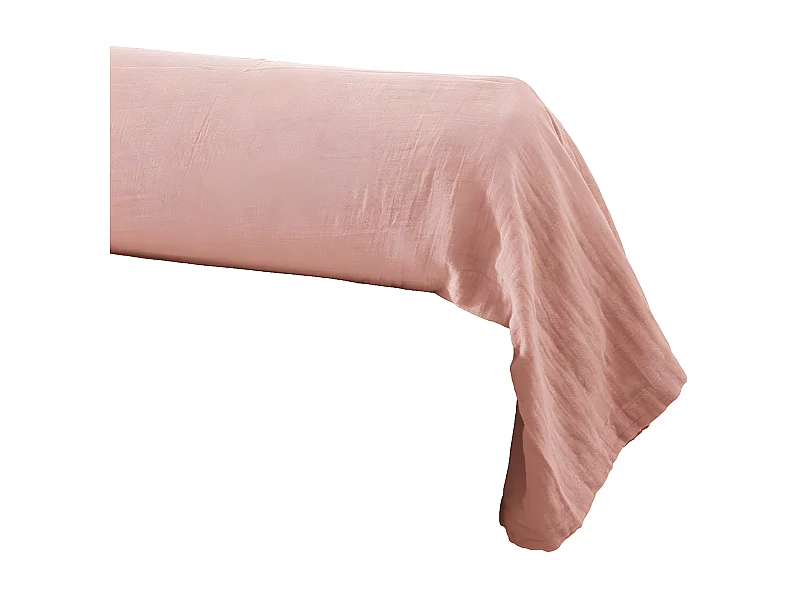 OUREA - Taie de Traversin 43x185cm Gaze de Coton Rose Peche