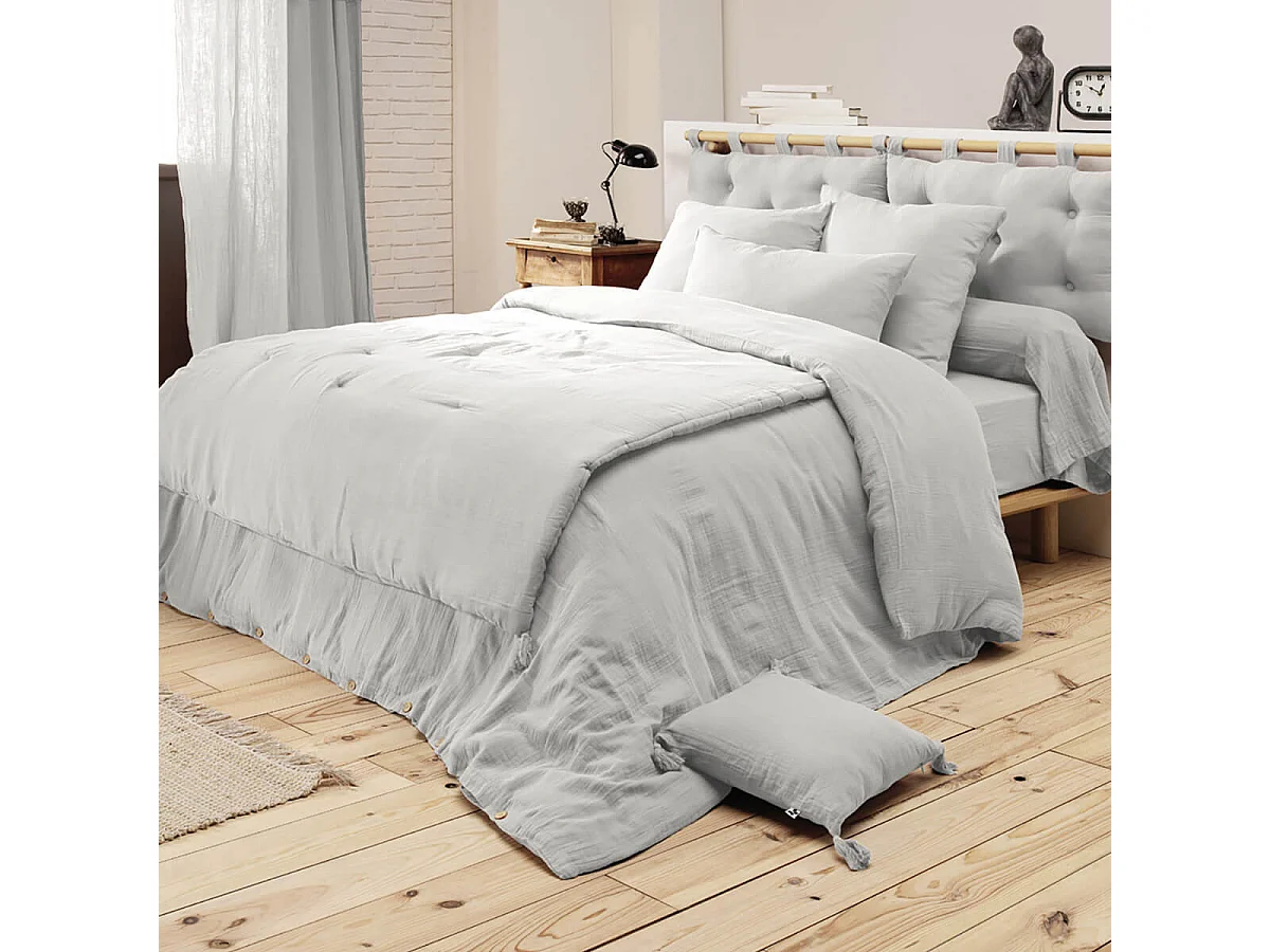 OUREA - Taie de Traversin 43x185cm Gaze de Coton Nuage