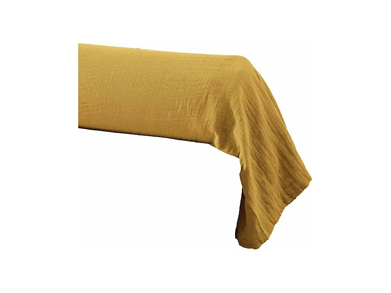 OUREA - Taie de Traversin 43x185cm Gaze de Coton Safran