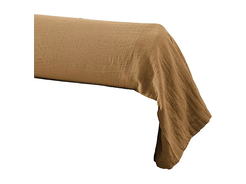 OUREA - Taie de Traversin 43x185cm Gaze de Coton Camel