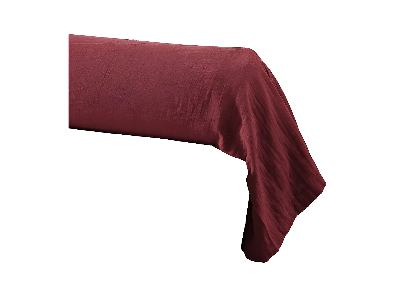 OUREA - Taie de Traversin 43x185cm Gaze de Coton Lie de Vin