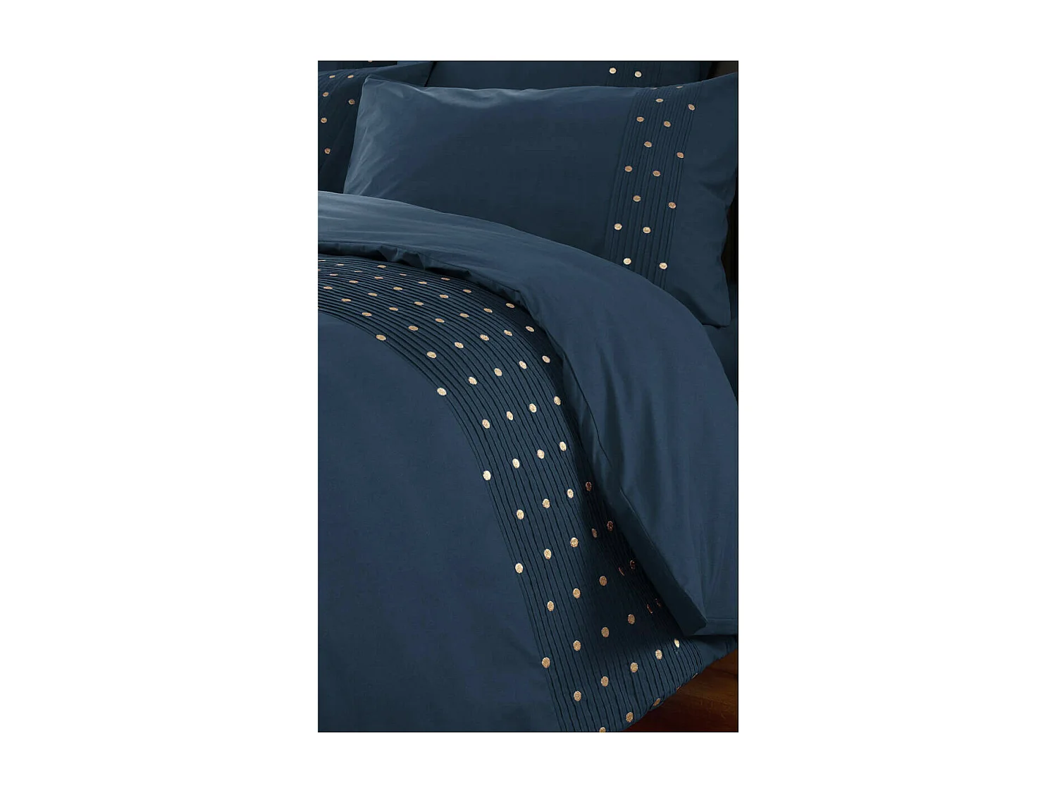 POLLY - Housse de Couette 260x240cm Coton Coloris Mûre