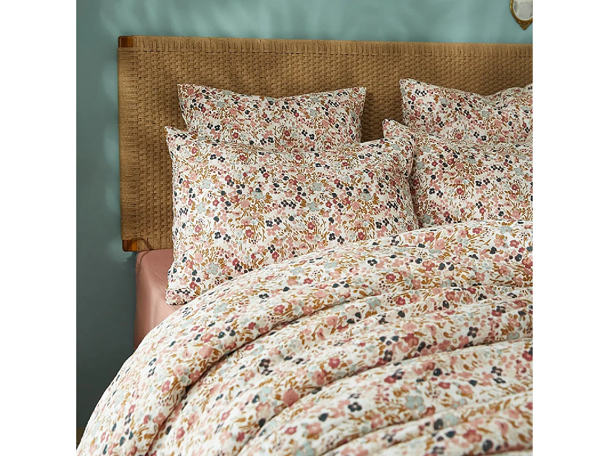 ISIS - Housse de Couette 200x200cm Gaze de Coton Motif Liberty