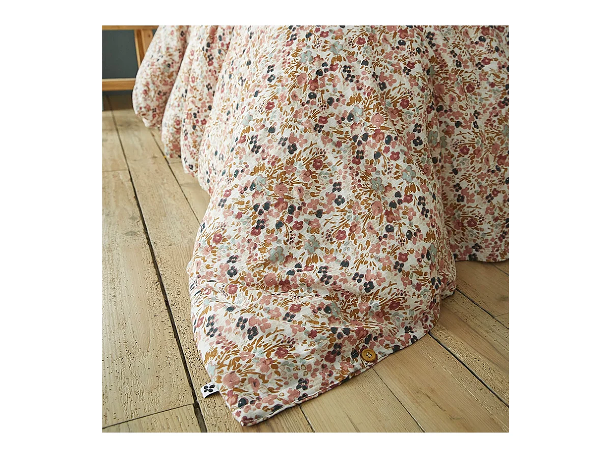 ISIS - Housse de Couette 200x200cm Gaze de Coton Motif Liberty