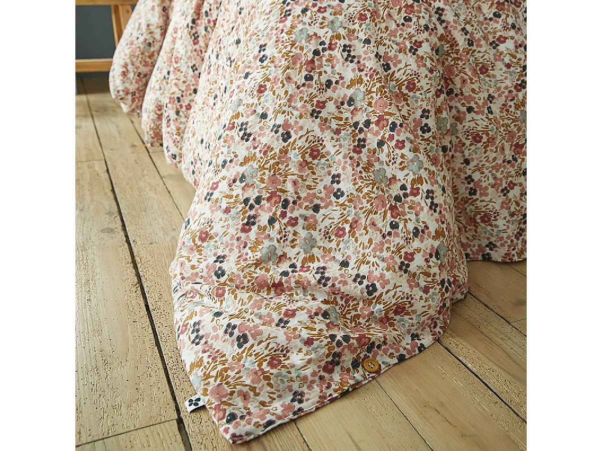 ISIS - Housse de Couette 260x240cm Gaze de Coton Motif Liberty