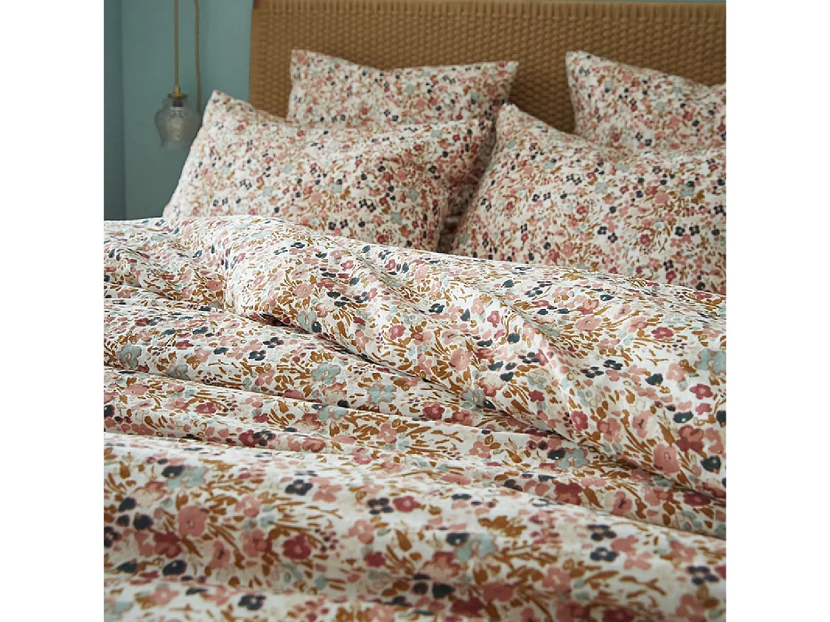 ISIS - Housse de Couette 260x240cm Gaze de Coton Motif Liberty