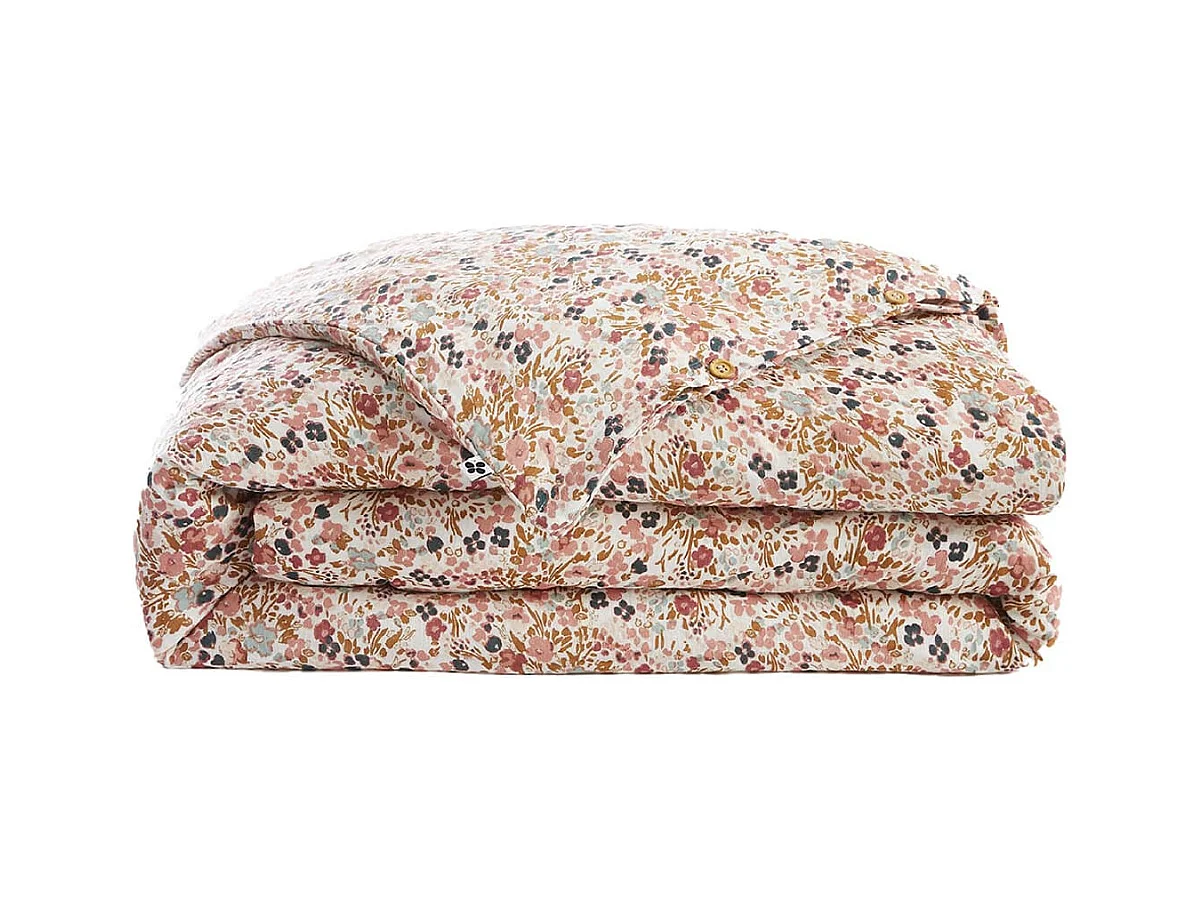 ISIS - Housse de Couette 240x220cm Gaze de Coton Motif Liberty