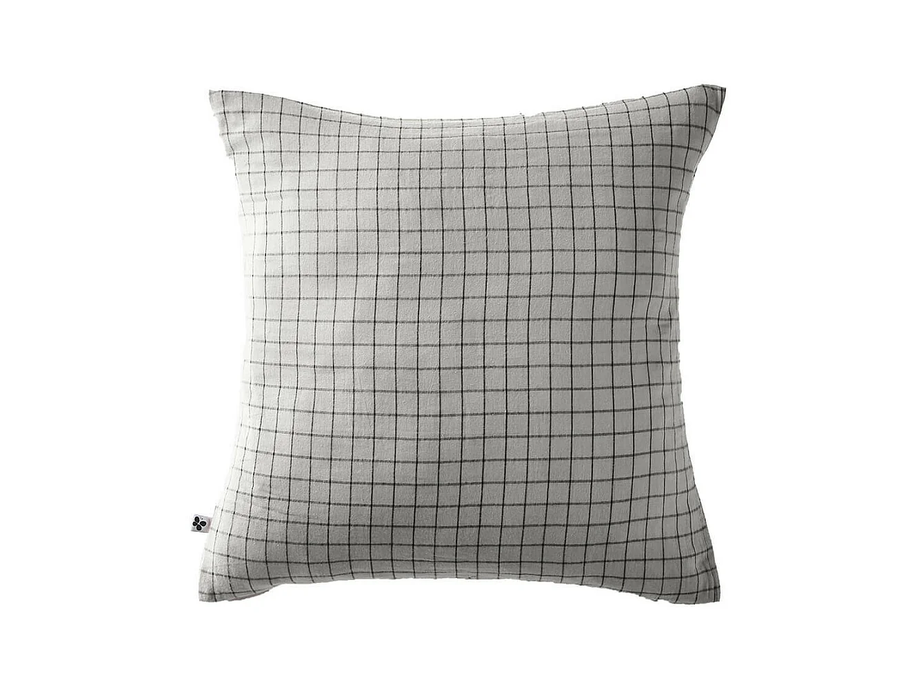 OUREA MOTIF - Taie d'Oreiller 60x60cm Gaze de Coton Nuage à Petits Carreaux