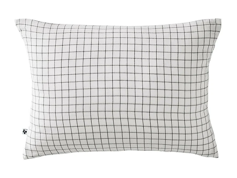 OUREA MOTIF - Taie d'Oreiller 50x70cm Gaze de Coton Chantilly à Petits Carreaux