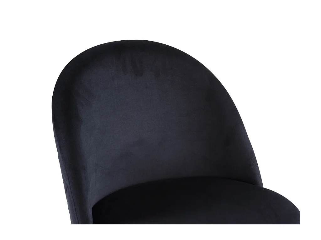 Stuhl 2er-Set - Samt & Goldfarbenes Metall - Schwarz - MELBOURNE